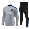 Inter Milan Sweat d'Entraînement Quarter-Zip 2024-25 Grise Pour Enfant